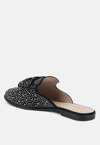 Embellished Bow Mules