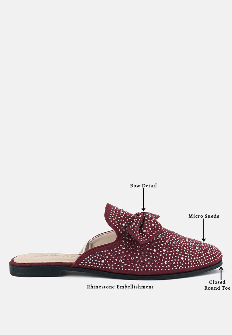 Embellished Bow Mules