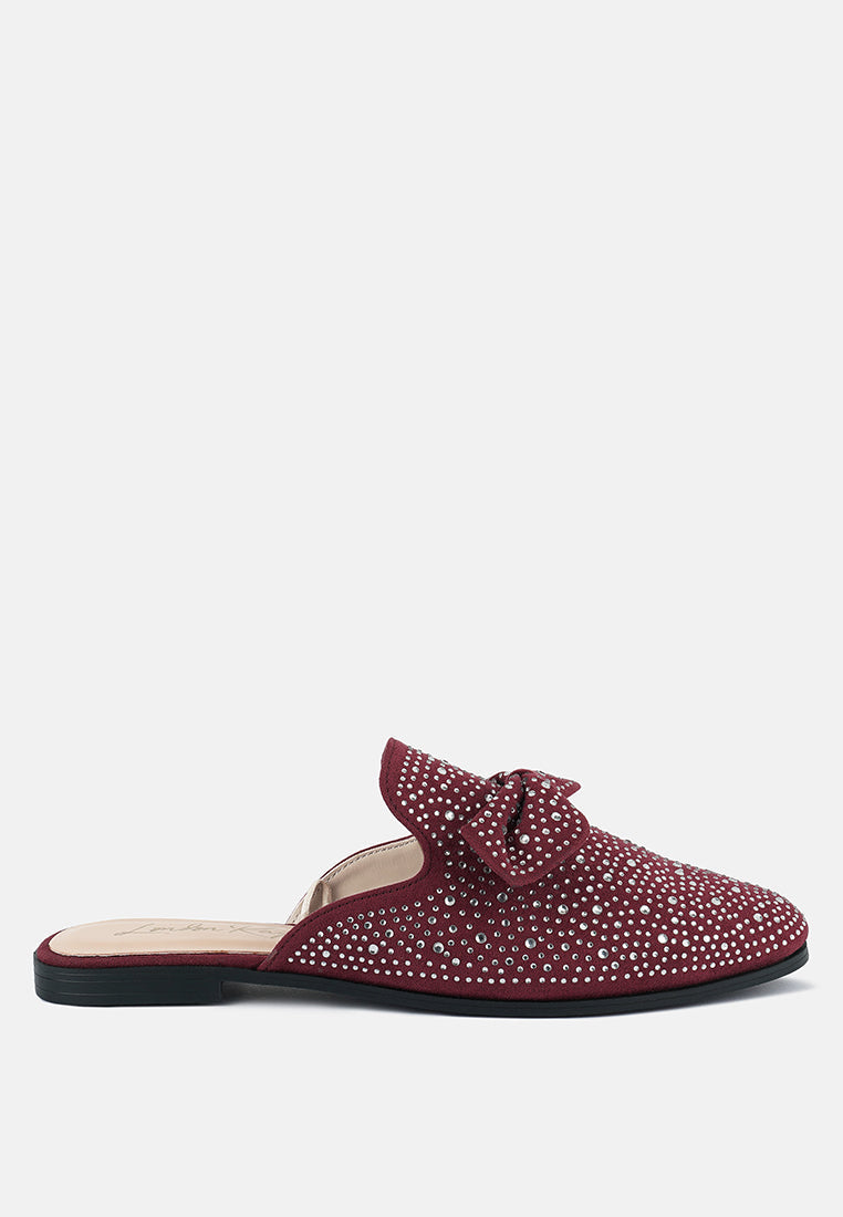 Embellished Bow Mules