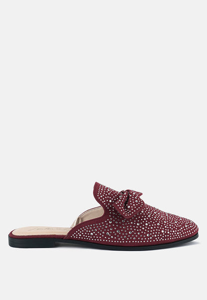 Embellished Bow Mules