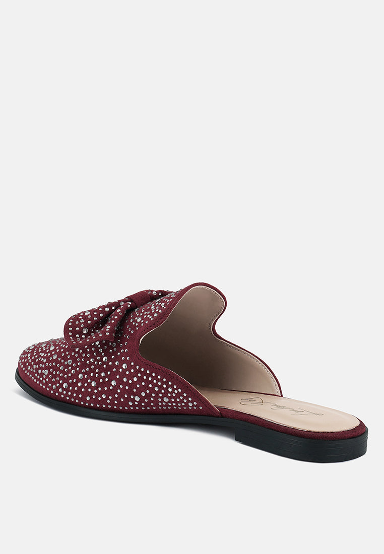 Embellished Bow Mules