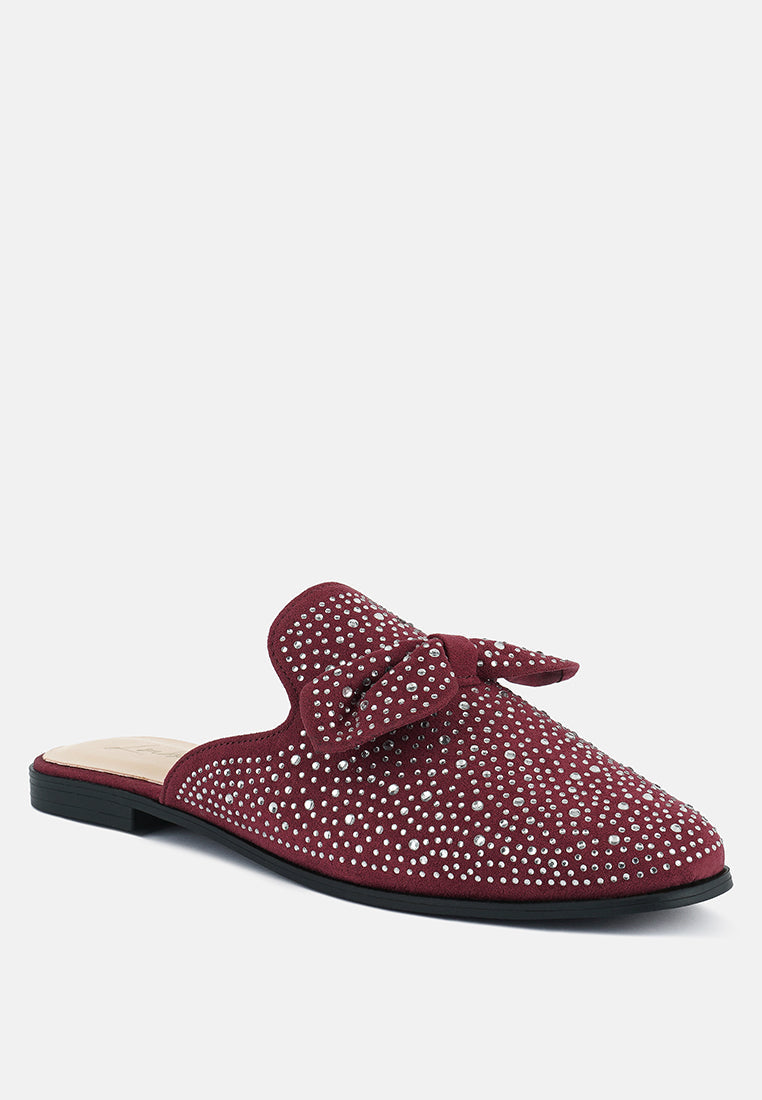 Embellished Bow Mules