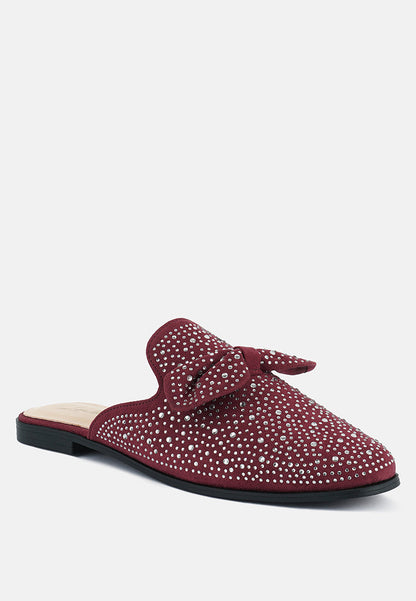 Embellished Bow Mules