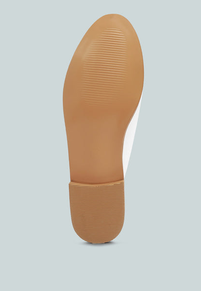 Studded Flat Patent Mules