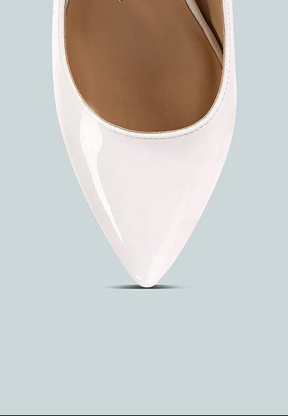 Metallic Accent Block Heel Pumps